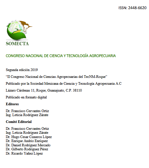 Portada 6to. Congreso Nacional de Ciencia y Tecnología Agropecuaria 2do. Congreso Nacional de Ciencias Agropecuarias del TecNM 2019