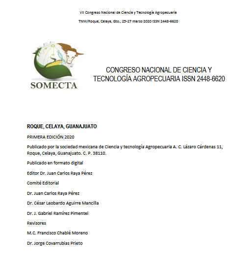 Portada 7mo. Congreso Nacional de Ciencia y Tecnología Agropecuaria TNM/Roque, Celaya, Gto. 2020